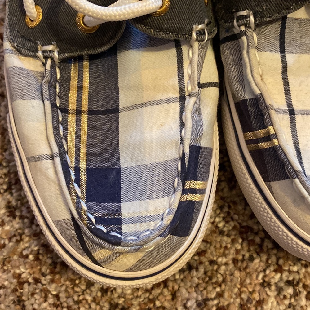 π§‘2/$15π§‘ ππ Adorable Blue, White and Gold Sperry Top-Sider ππ - Picture 11 of 16